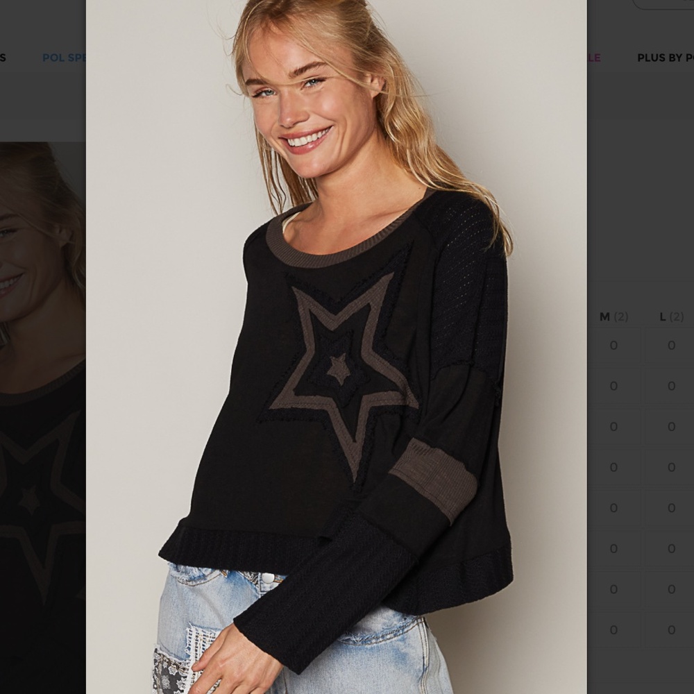 POL Black Star Jersey Top